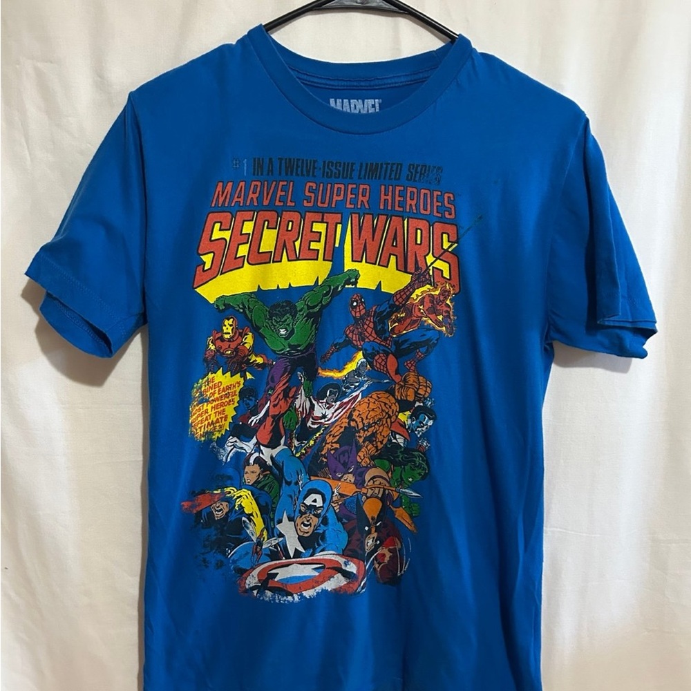 Marvel Blue Secret Wars Short Sleeve Tee
